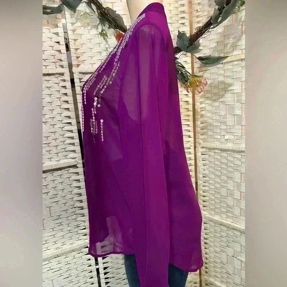 Sofia by Sofia Vergare Women’s Sheer Blouse - Picture 2 of 8